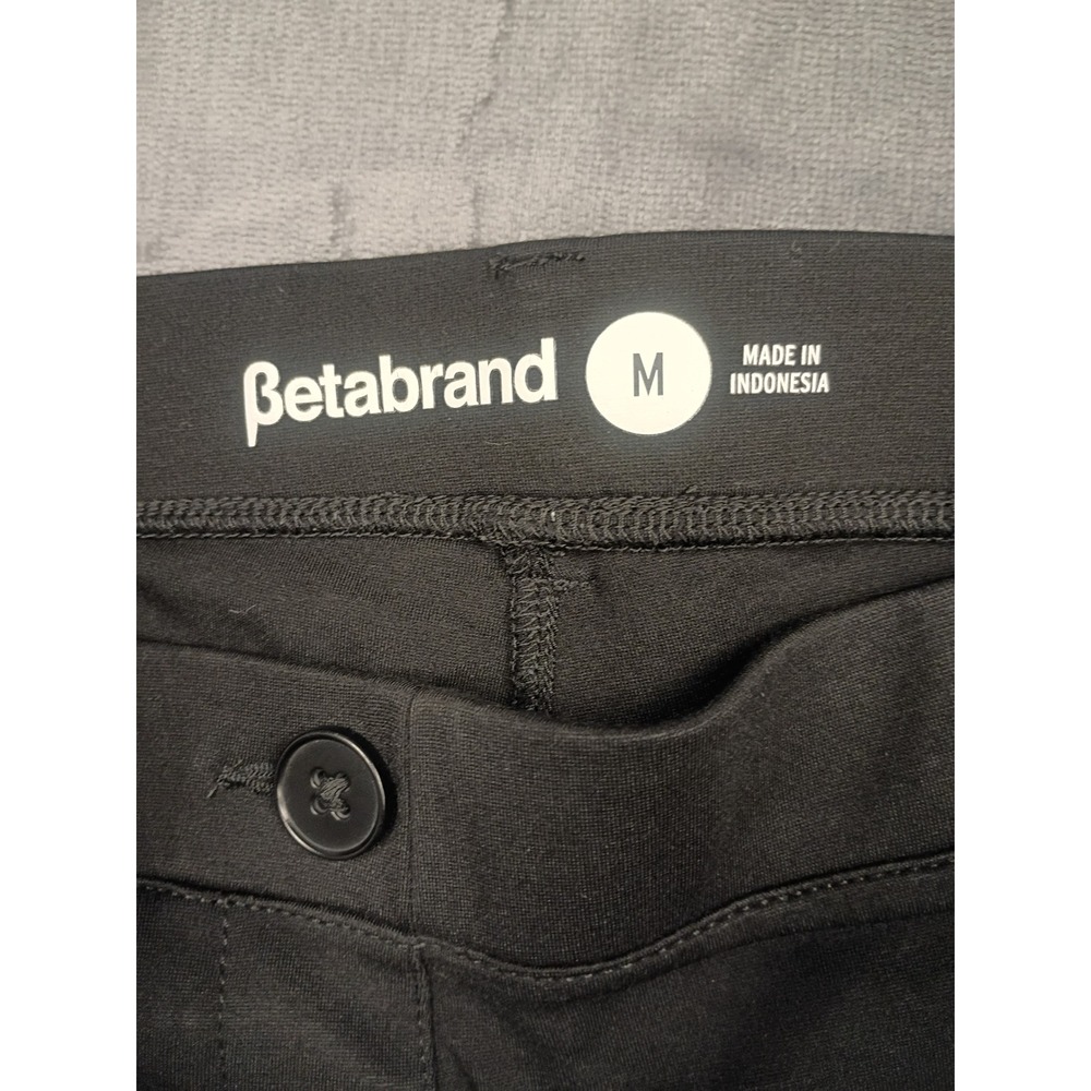Betabrand Dress Pant Yoga Pants Womens Medium Black Straight Leg Cropped Work - Picture 5 of 8